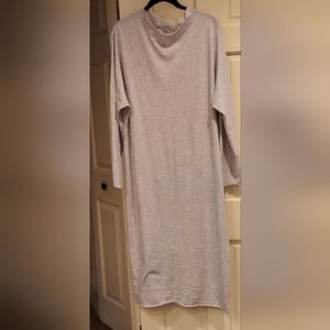 Frank & Eileen Funnel Neck Tee Dress Large Grey